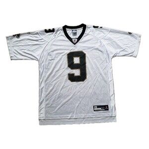 VTG Reebok Drew Brees Sz XL Mens White NFL Equipment New Orleans Saints Jersey